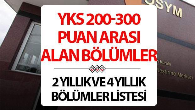 YKS 200-300 puan arası