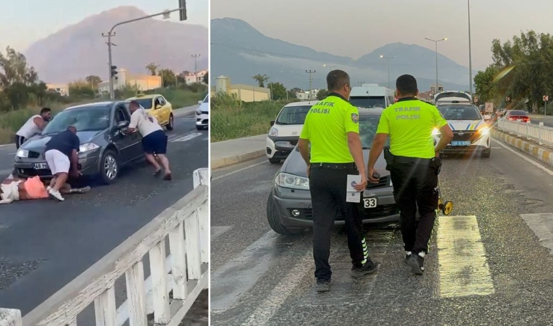 Muğla'nın Fethiye ilçesinde arabanın