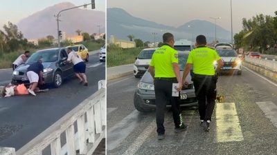 Alkollü şoför çarpıp kaçtı: İngiliz bayanı ezilmekten vatandaşlar kurtardı