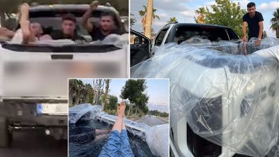 Aracının ardını havuza çevirdi: Serinleme 60 bin liraya patladı