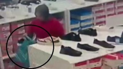 AVM’ye dadandı, beş mağazadan hırsızlık yaptı