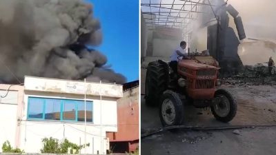 Bir kıvılcım fabrikayı yaktı
