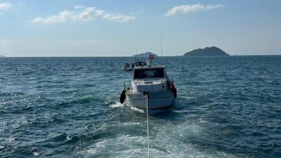 Boğaz’da makine arızası: İki kişi kurtarıldı