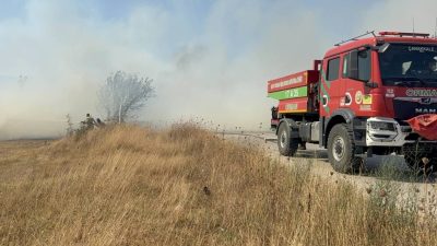Çanakkale’de çıkan anız yangını söndürüldü