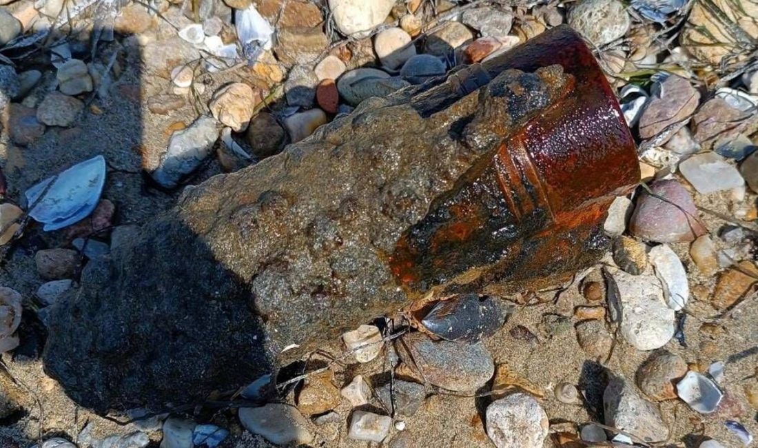 Çanakkale'de kıyıda patlamamış top