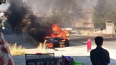 Canını güç kurtardı… Seyir halindeyken yanmaya başladı