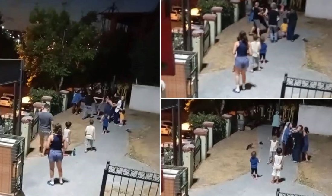 Kağıthane'de bir parkta oyun