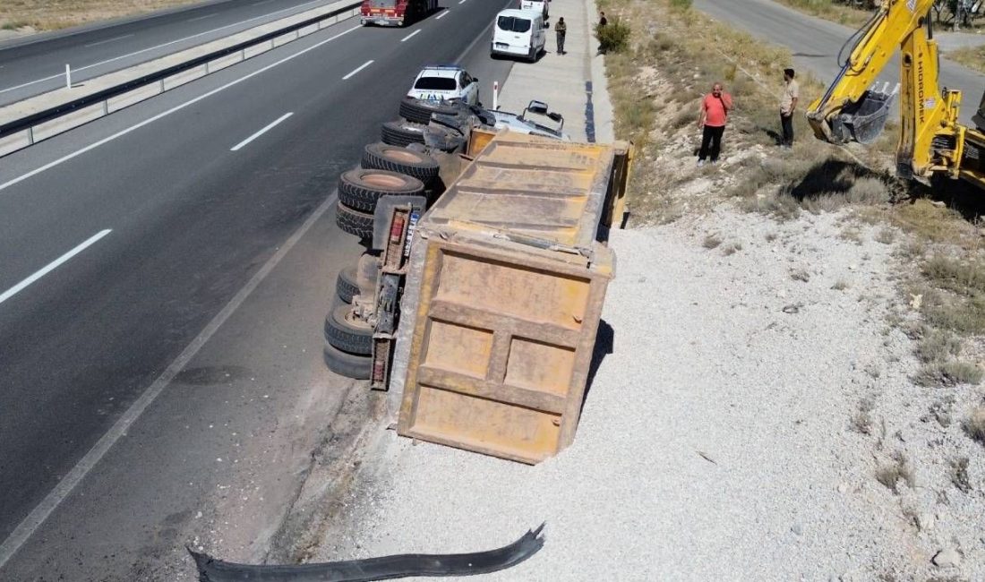Karaman'da denetimden çıkan mıcır