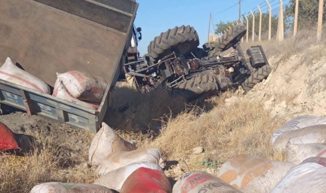 Şanlıurfa'da devrilen traktördeki 1