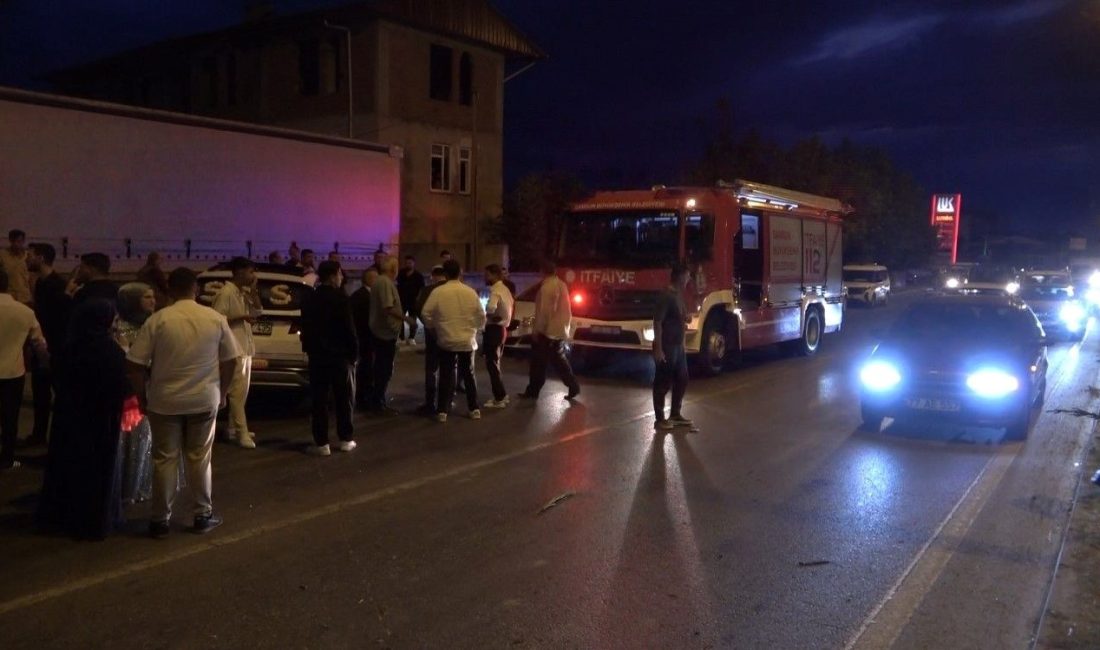 Samsun'da düğün konvoyonda meydana