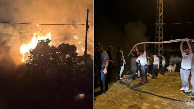 Düğünü bırakıp yangına koştular