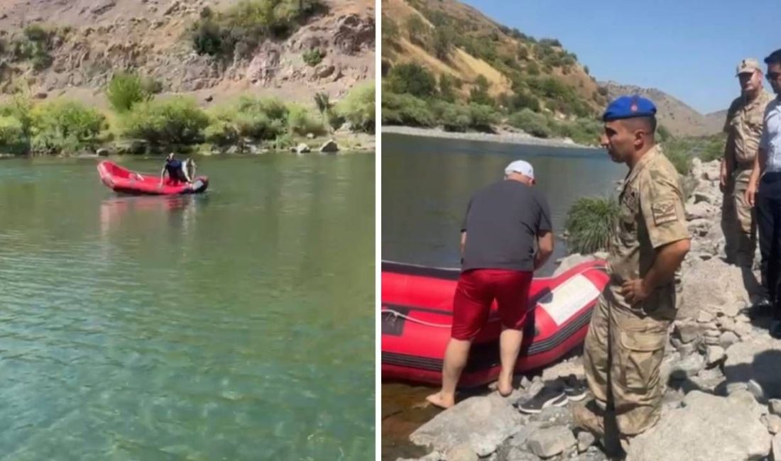Elazığ'da serinlemek için ırmağa