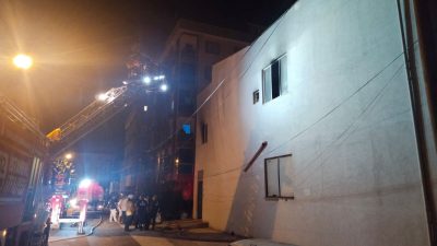 Elektrik deposunda korkutan yangın