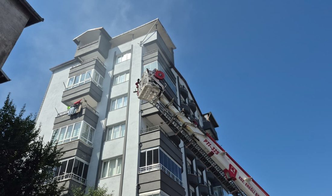 Zonguldak Ereğli'de 7 katlı binanın