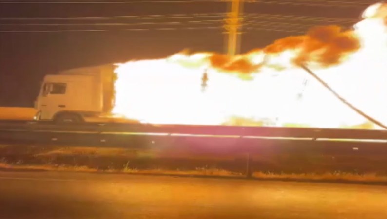 Samsun'da bir TIR'ın dorsesinde