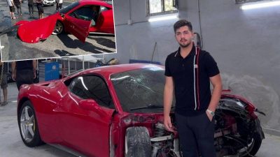 Hurdaya dönen 15 milyonluk Ferrari’nin sahibi: “Binemeden gitti”