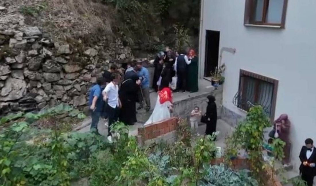 Trabzon'un Çaykara ilçesinde gelin
