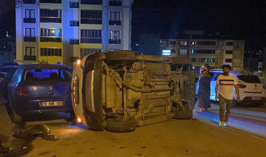Karabük'te bir kavşakta üç