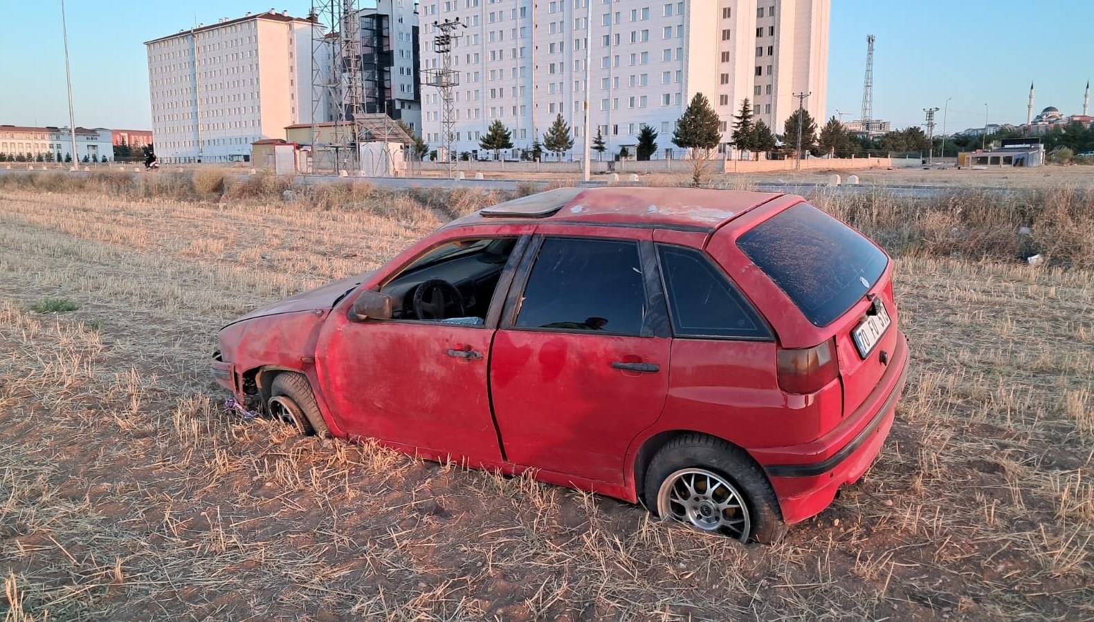 Karaman’da denetimden çıkan araç takla attı: 1 yaralı