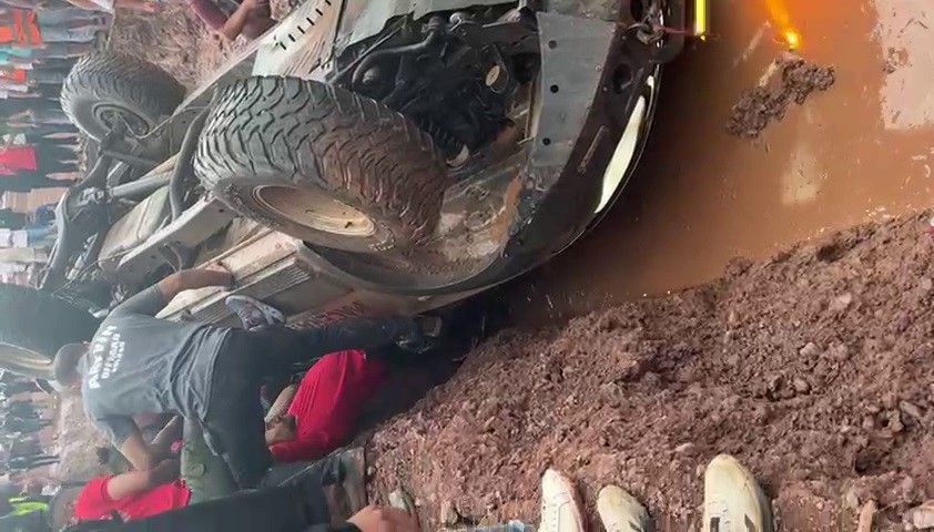 Artvin'de düzenlenen off-road yarışı sırasında