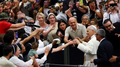 Papa 14'üncü Leo, haftalık genel kabul oturumunda