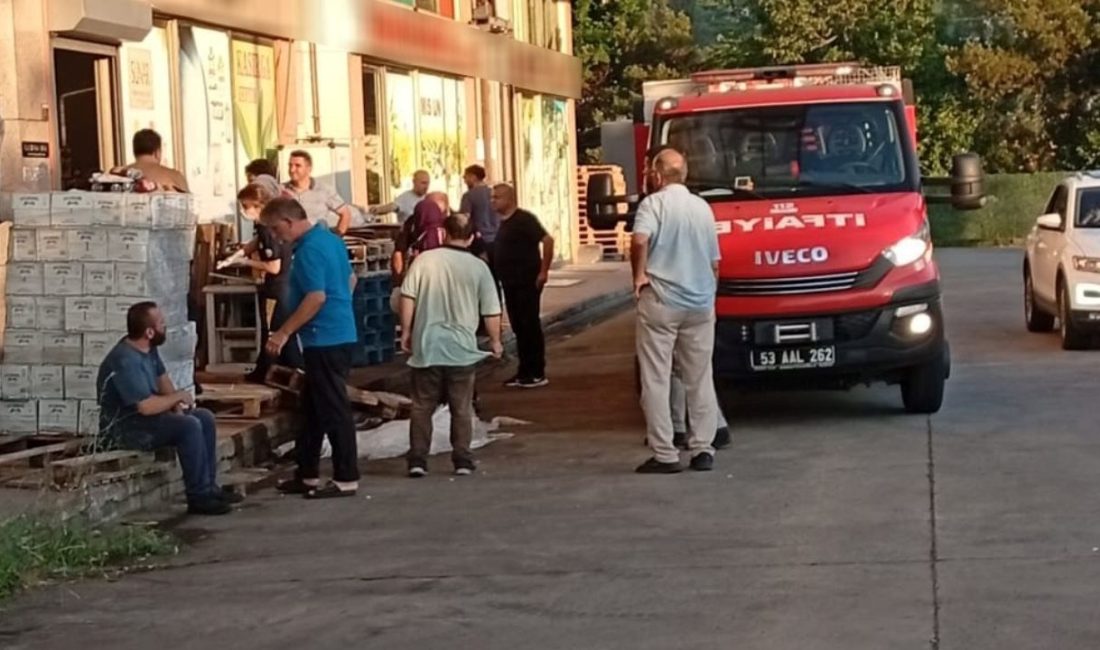 Rize'de yük asansörü ile