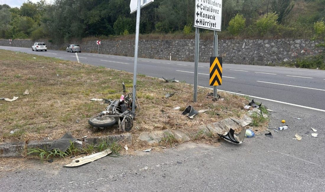 Sakarya'da araba ile çarpışan elektrikli
