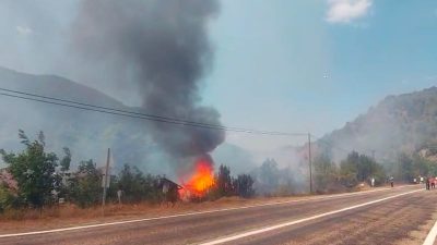 Tarlada çıkan yangın samanlığı küle çevirdi