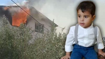 Yangında mahsur kalan küçük Asaf hayat uğraşını kaybetti