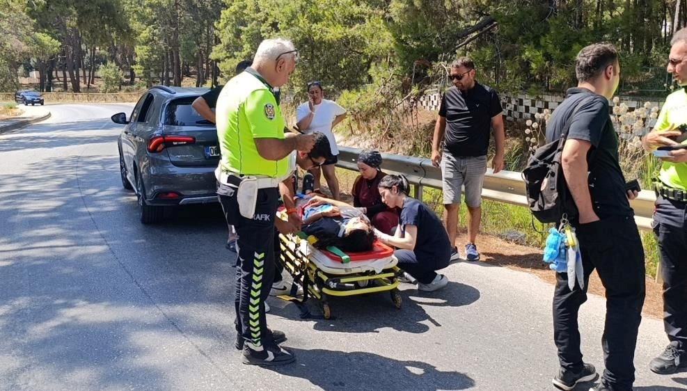 Antalya'nın Manavgat ilçesinde motosikletle