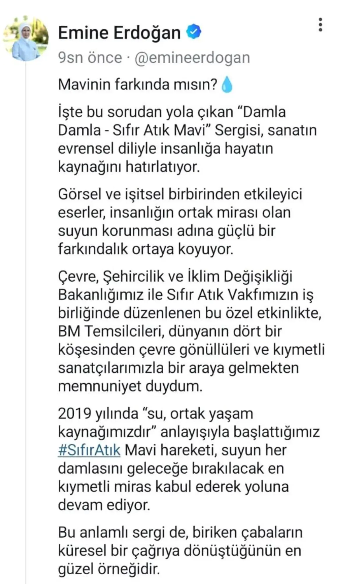 Emine Erdoğan’dan BM’de Sıfır Atık ve Mavi Sergisi Vurgusu