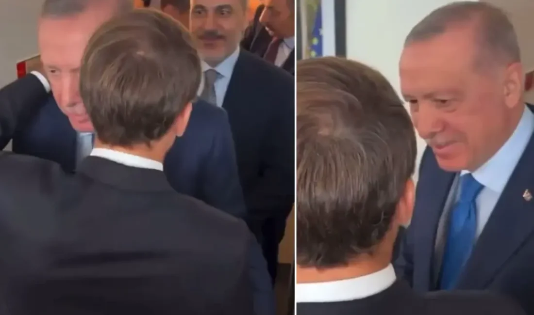 Erdoğan ve Macron’un görüşmesi,