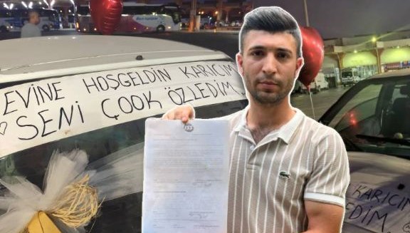 Adana'ya dönen eşini otogarda