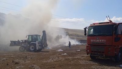 Hatay’da çöplükte yangın