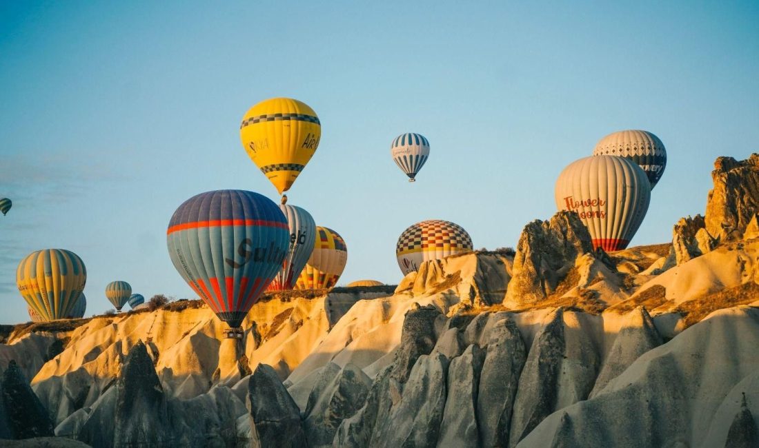 Kapadokya'da sıcak hava balon