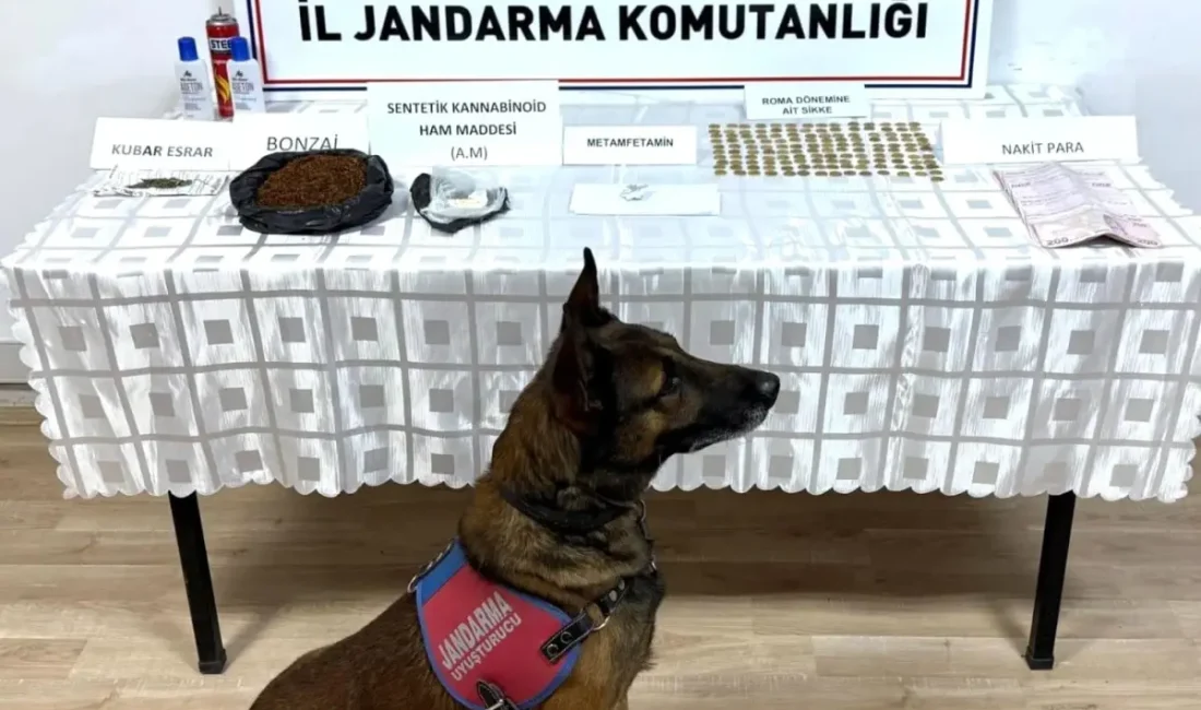 Kayseri'de jandarma operasyonunda uyuşturucu