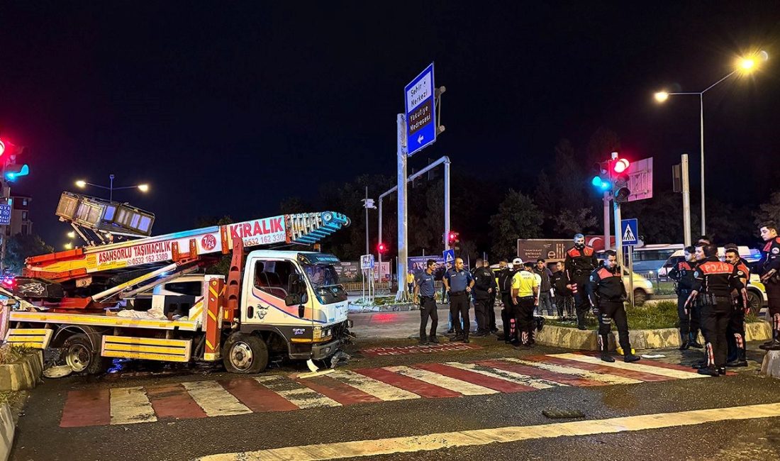 Erzurum'da maddi hasarlı trafik
