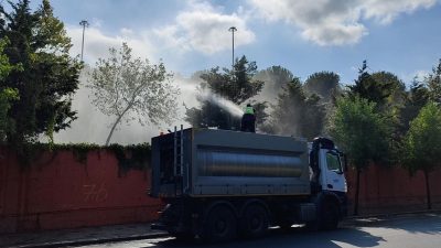 Küçükçekmece’de otluk alanda yangın