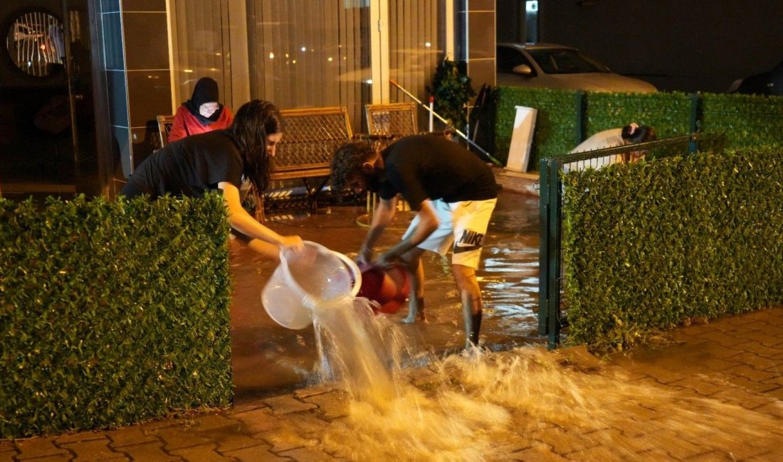 Samsun'da tesirini gösteren sağanak