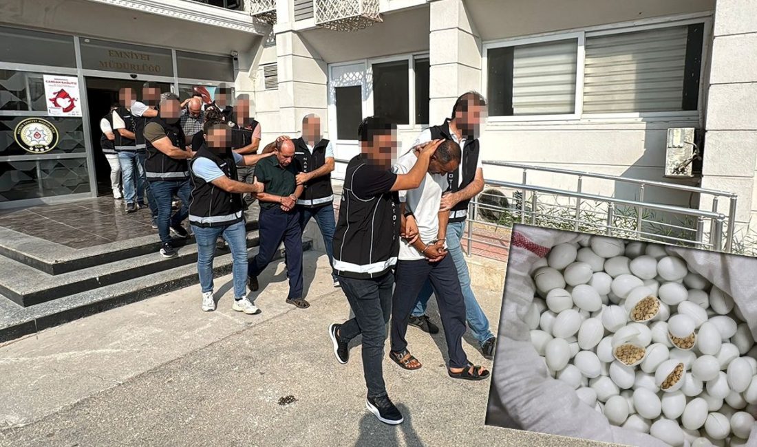 Mersin'de ele geçirilen uyuşturucuların,
