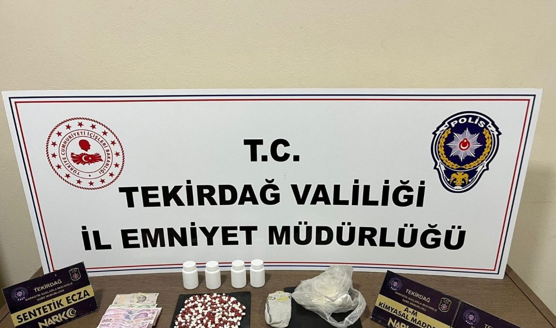 Tekirdağ'da uyuşturucu operasyonlarında yakalanan