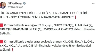 Türkiye’ye İadesi Sağlanan Kırmızı Bültenli Suçlulara Yönelik Operasyonlar Gelişmeleri
