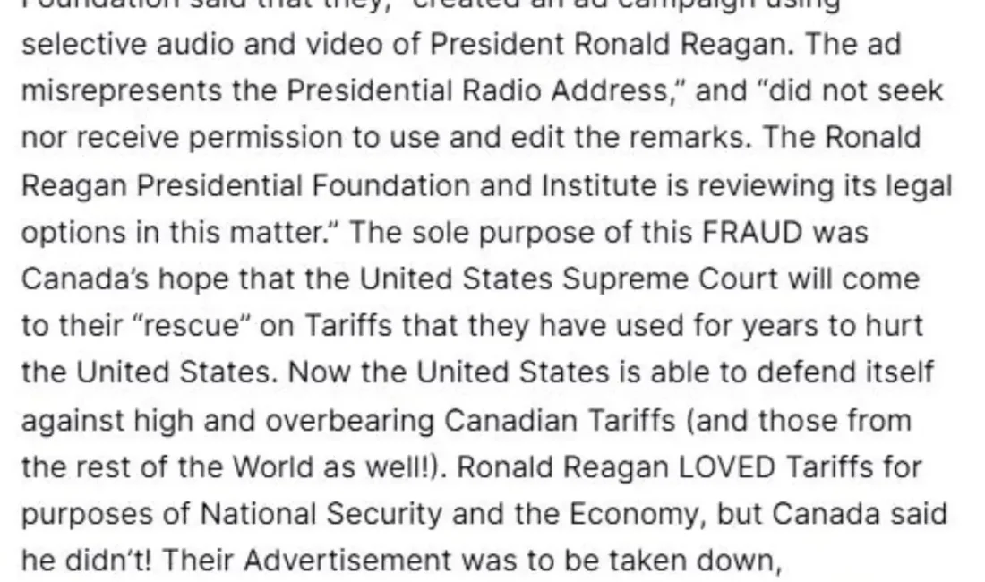 ABD Başkanı Trump'tan Kanada'ya