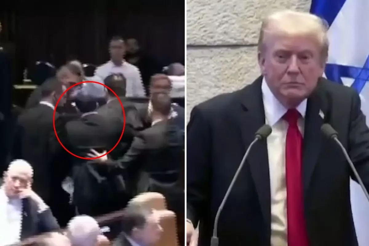 ABD Lideri Trump, İsrail Meclisi’nde Konuşma Yaparken Protesto Sesi Yükseldi