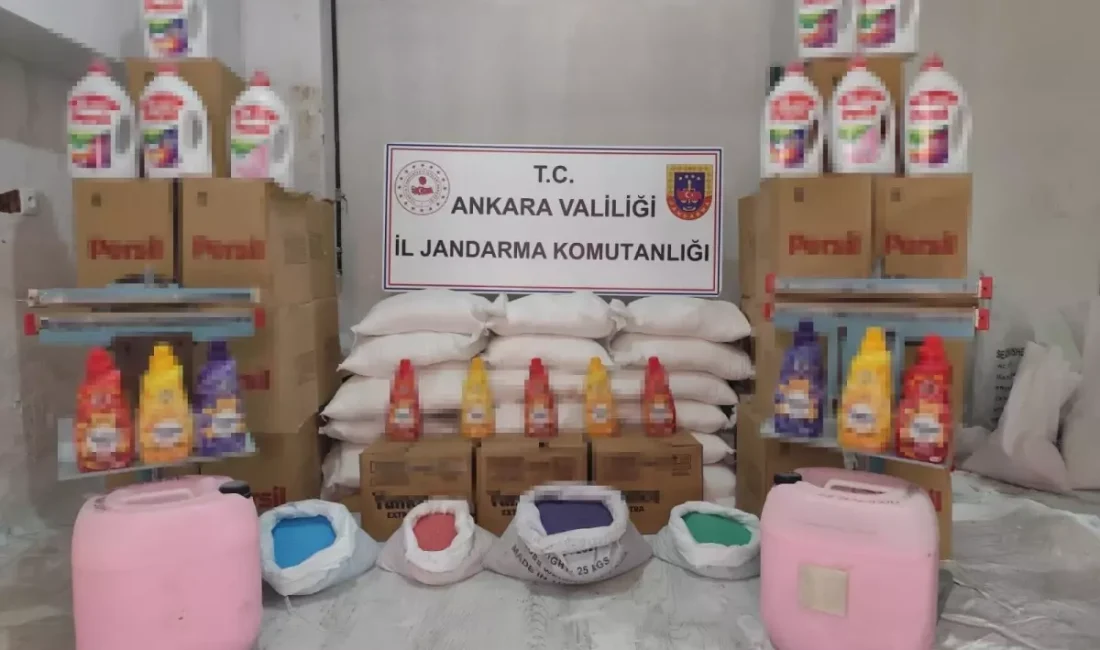 Ankara'da sahte deterjan operasyonda