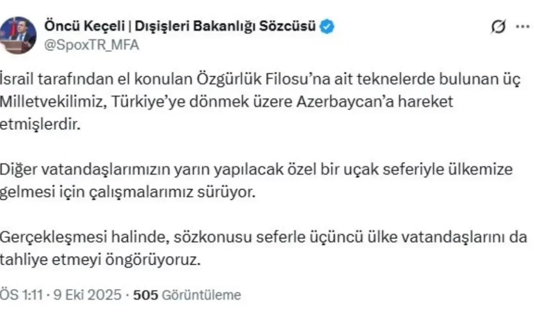 Azerbaycan'a giden milletvekillerinin Türkiye'ye