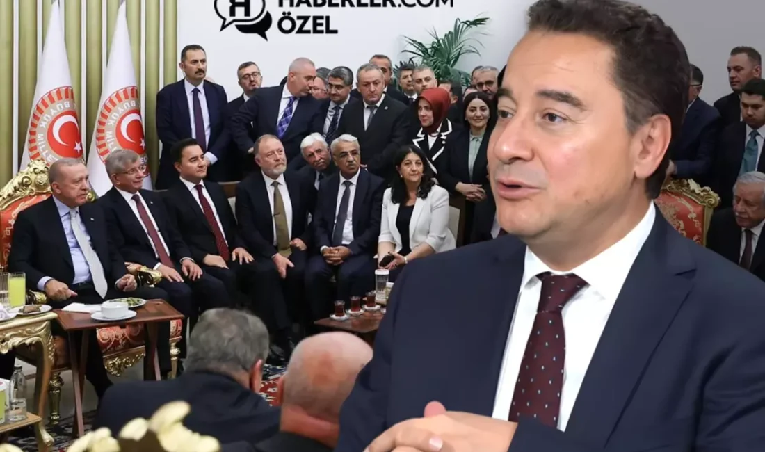 Babacan, Erdoğan'la resepsiyonda çekilen