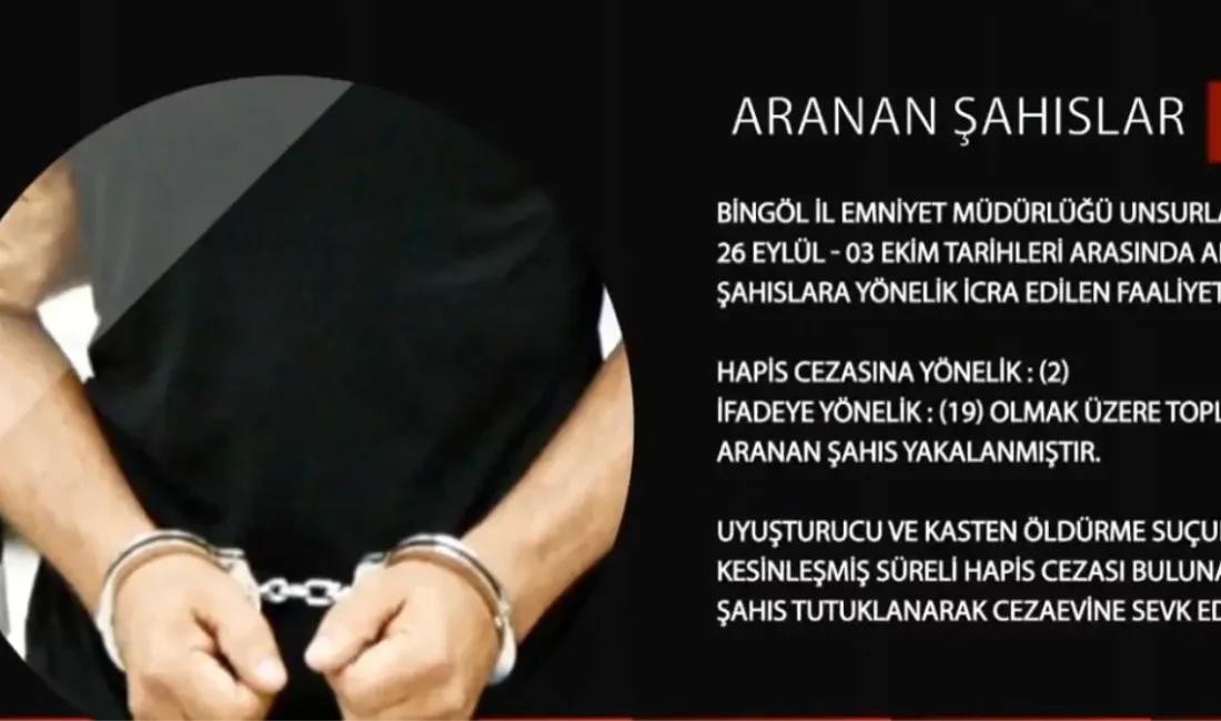 Bingöl Emniyeti, suçla mücadelede