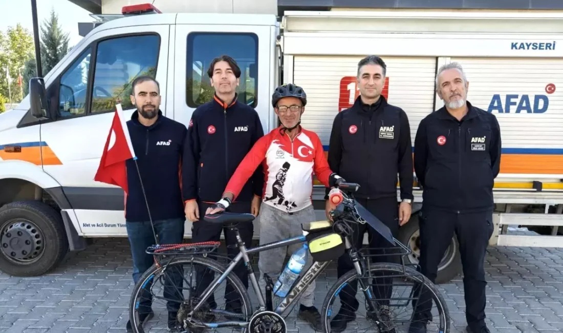 İzmir'den Kahramanmaraş'a bisikletle deprem