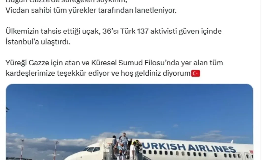 İçişleri Bakanı Yerlikaya, Gazze